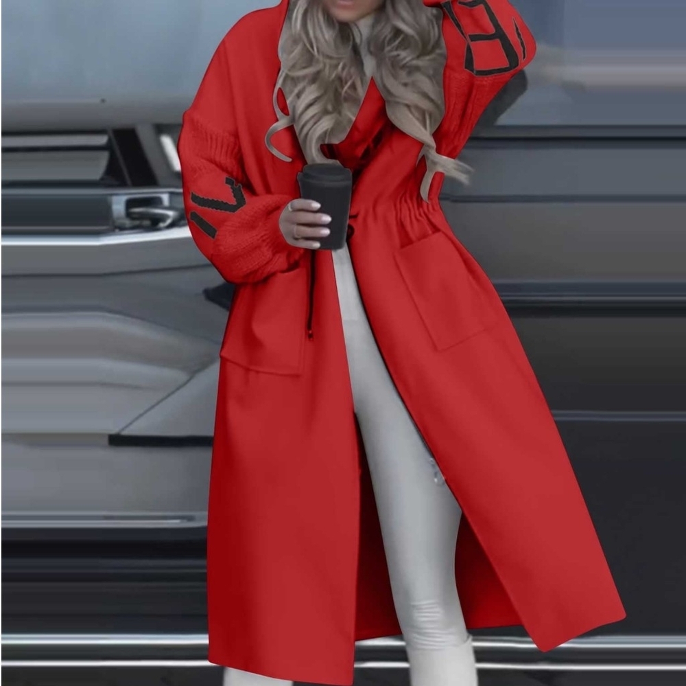 NWOT Stylish Red Women's Hooded Sweater/Jacket